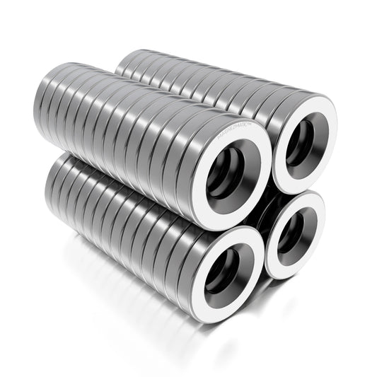 Neodymium Rare Earth Countersunk Disc Magnets N52 3/8 x 1/16 inch